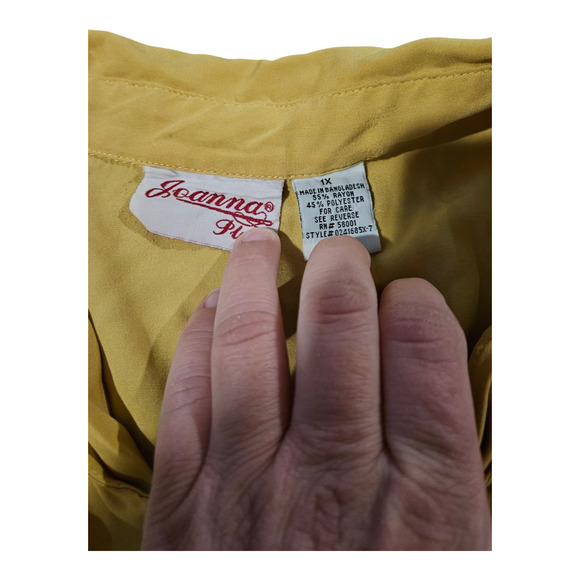 Joanna 1X Yellow Button Up Shirt - Picture 2 of 7